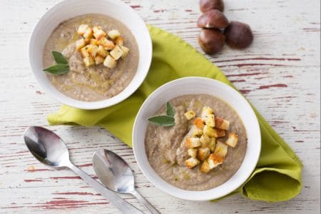 Lauch-Kastanien-Creme