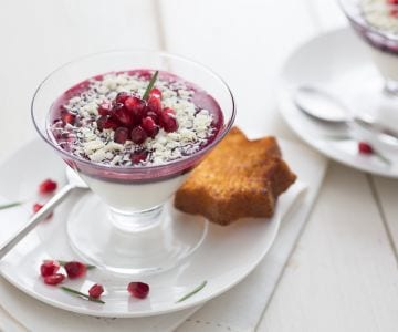 Panna Cotta mit Granatapfelgelee