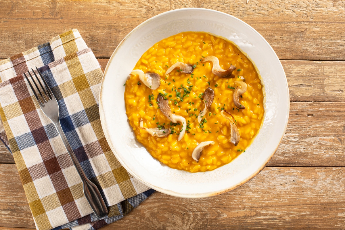Risotto mit Kürbis und Pilzen