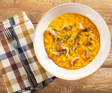 Risotto mit Kürbis und Pilzen