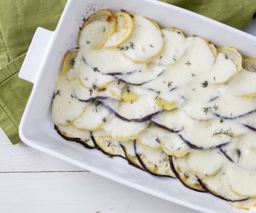 Auberginen und Kartoffeln aus dem Ofen