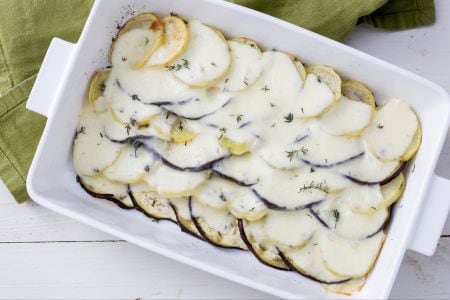 Auberginen und Kartoffeln aus dem Ofen