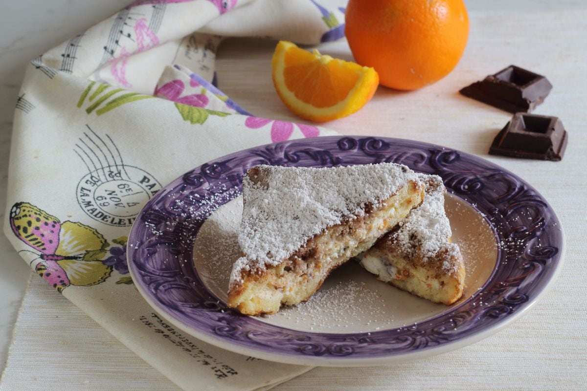 French Toast mit Ricotta, Orange und Schokolade