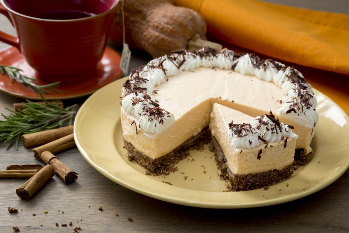 Kalter Kürbiskäsekuchen