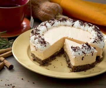 Kalter Kürbiskäsekuchen
