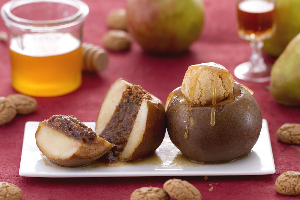 Birnen mit Amaretto