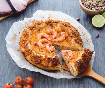 Blätterteig mit Schwertfisch und Garnelen