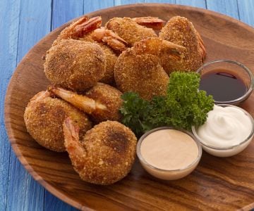 Kichererbsen- und Garnelenkroketten