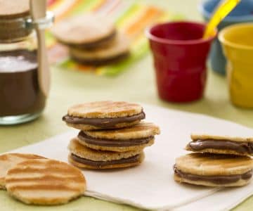 Waffel-Sandwich mit Nutella