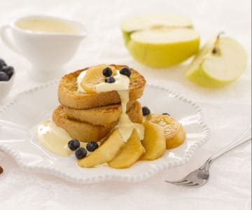 Armer Ritter mit karamellisierten Äpfeln
