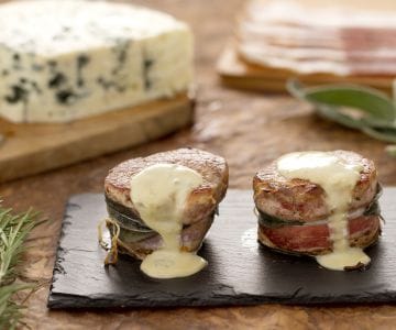 Schweinemedaillons mit Roquefort