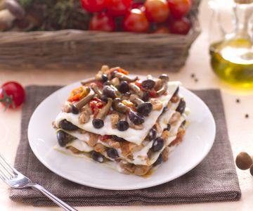 Lasagne mit Kaninchenragout und Pilzen