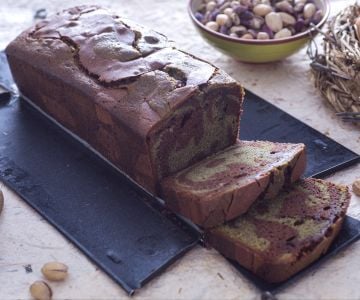 Pistazien-Marmorkuchen mit Schokolade