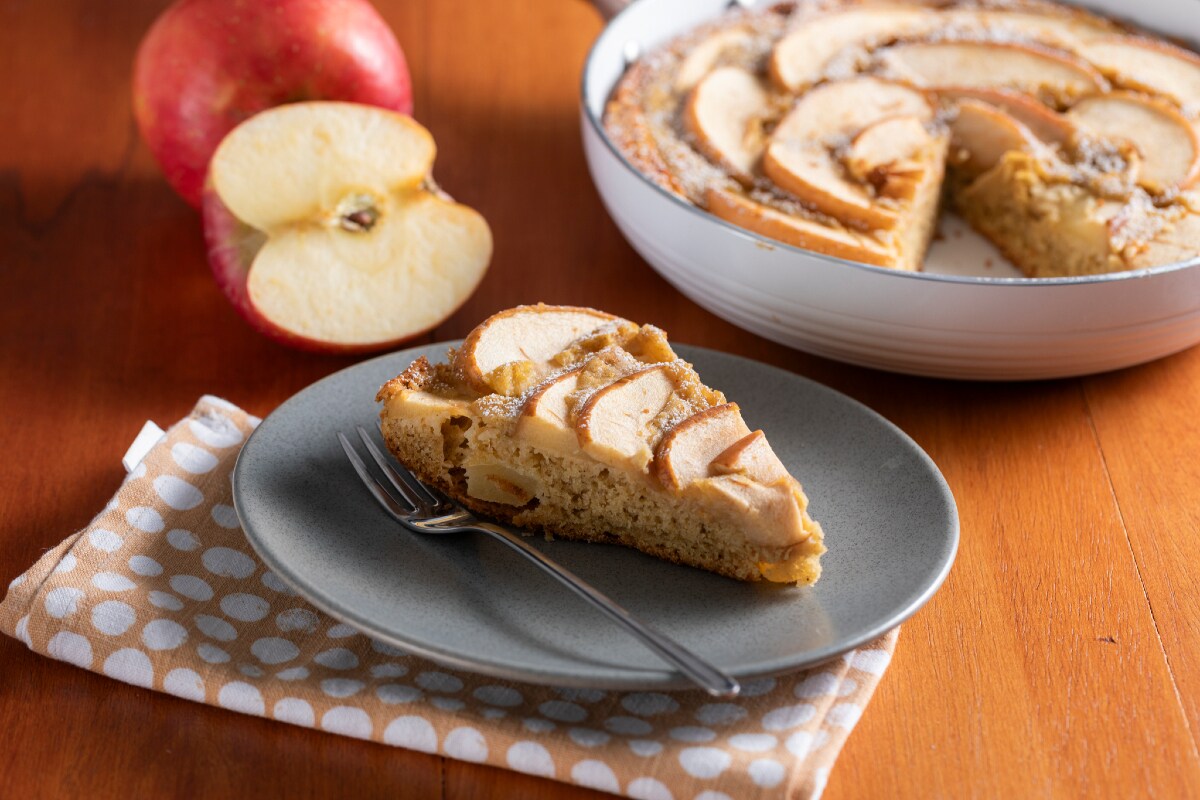 Apfelkuchen in der Pfanne