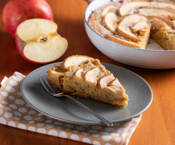 Apfelkuchen in der Pfanne