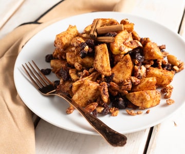 Gekochte Äpfel in der Heißluftfritteuse