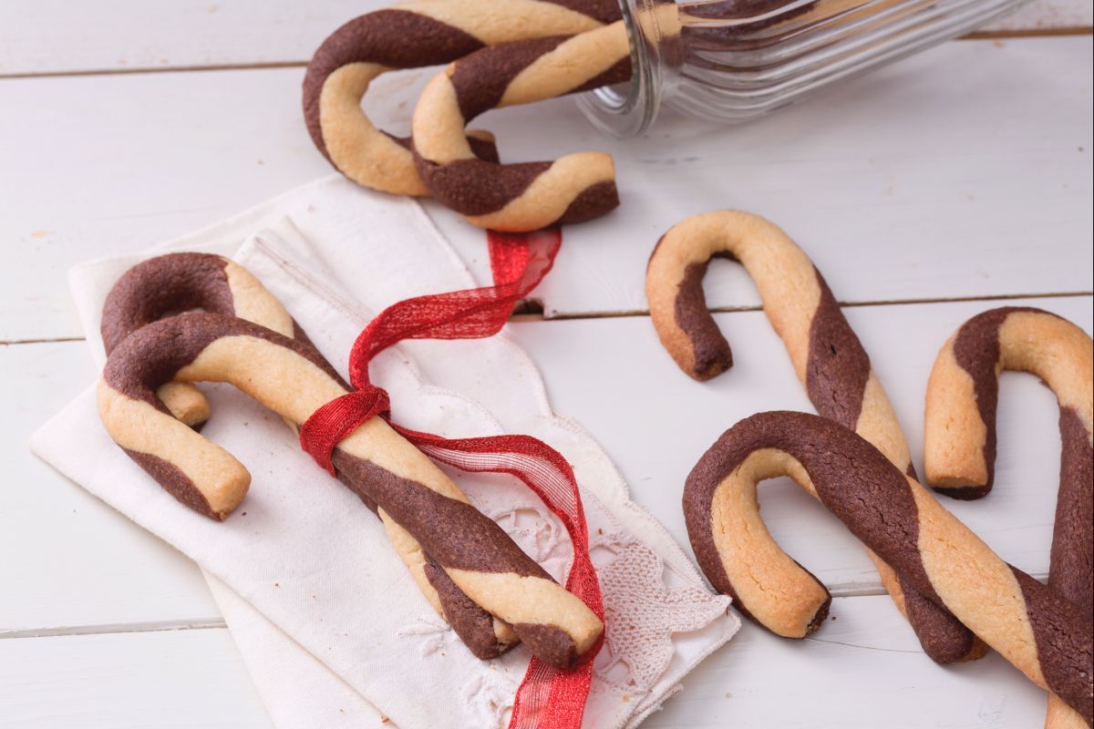 Zuckerstangen-Kringel-Kekse