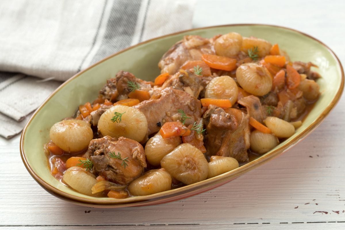 Kaninchenragout in süß-saurer Soße