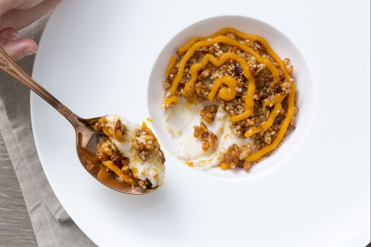 Milchreis und Kürbis