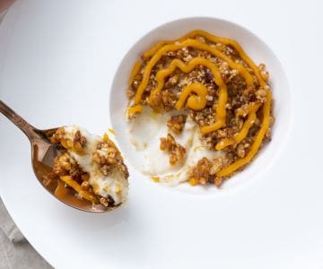 Milchreis und Kürbis