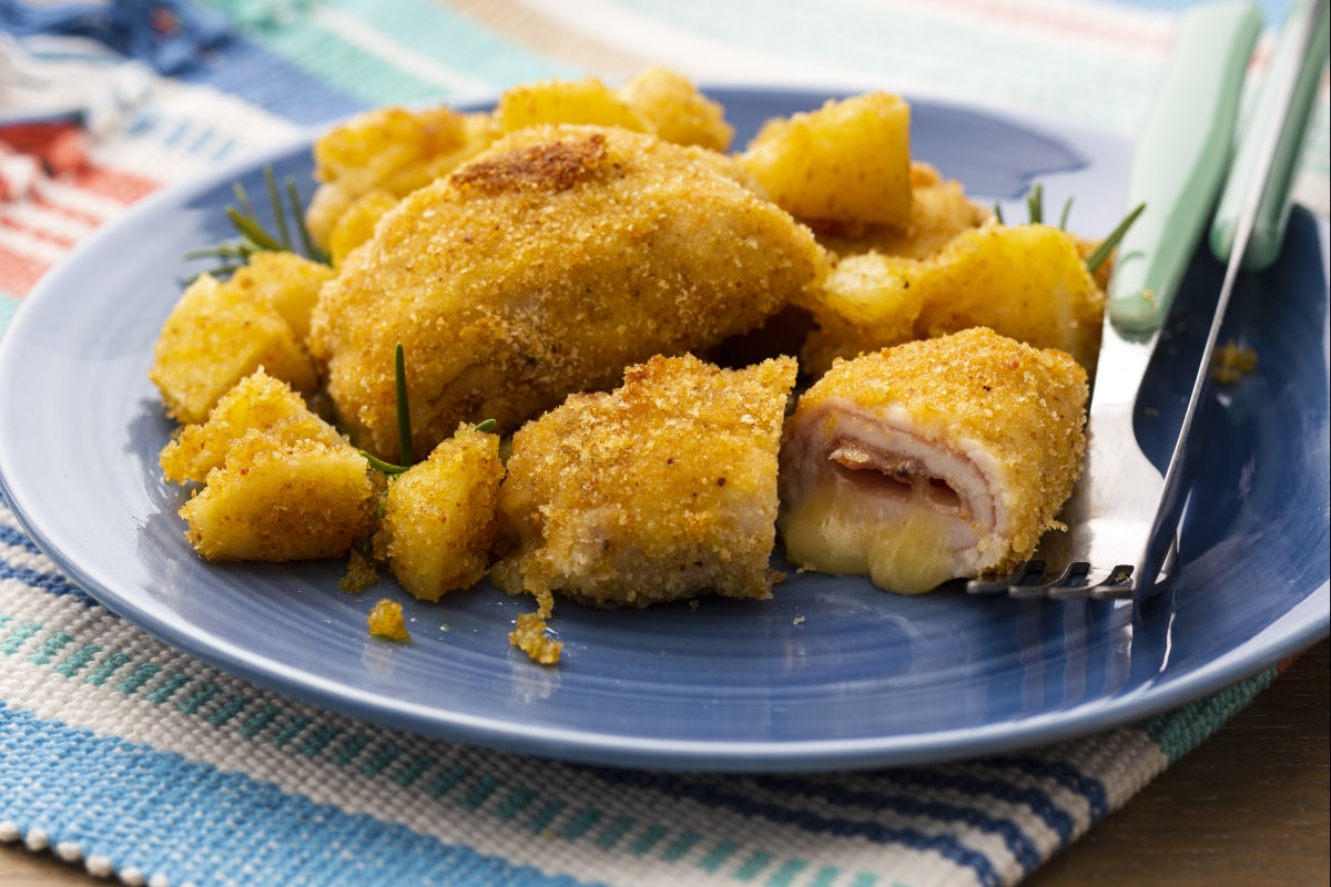 Überbackene Rouladen mit Kartoffeln
