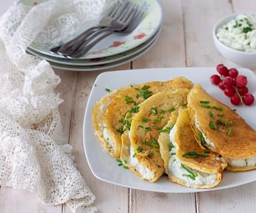 Kichererbsen-Crêpes mit Stockfischmousse