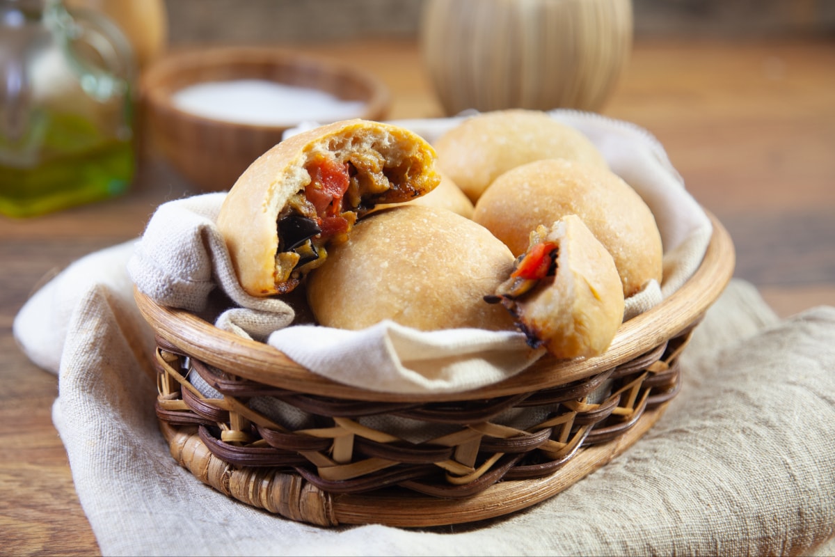 Pizzabällchen mit Auberginen