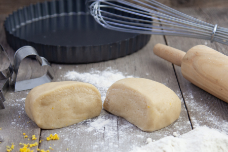 Mürbeteig mit Eiweiß