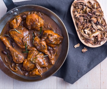 Hähnchen mit Pilzen