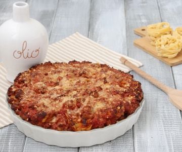 Tagliatellenester mit Wurstragout