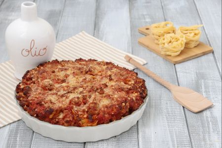 Tagliatellenester mit Wurstragout