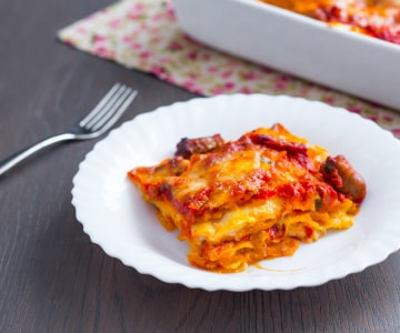 Lasagne mit Kürbis und Wurst