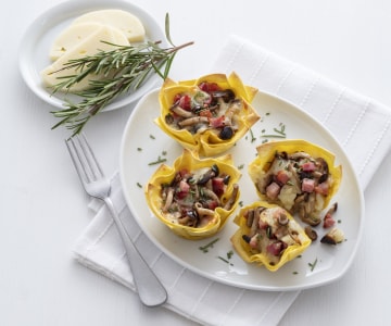 Lasagne-Cupcakes mit Pioppini