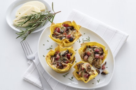 Lasagne-Cupcakes mit Pioppini