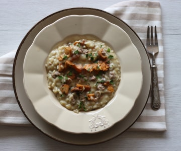 Risotto mit Pilzen und Wurst