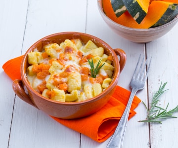 Gratinierte Gnocchi mit Kürbis und Toma