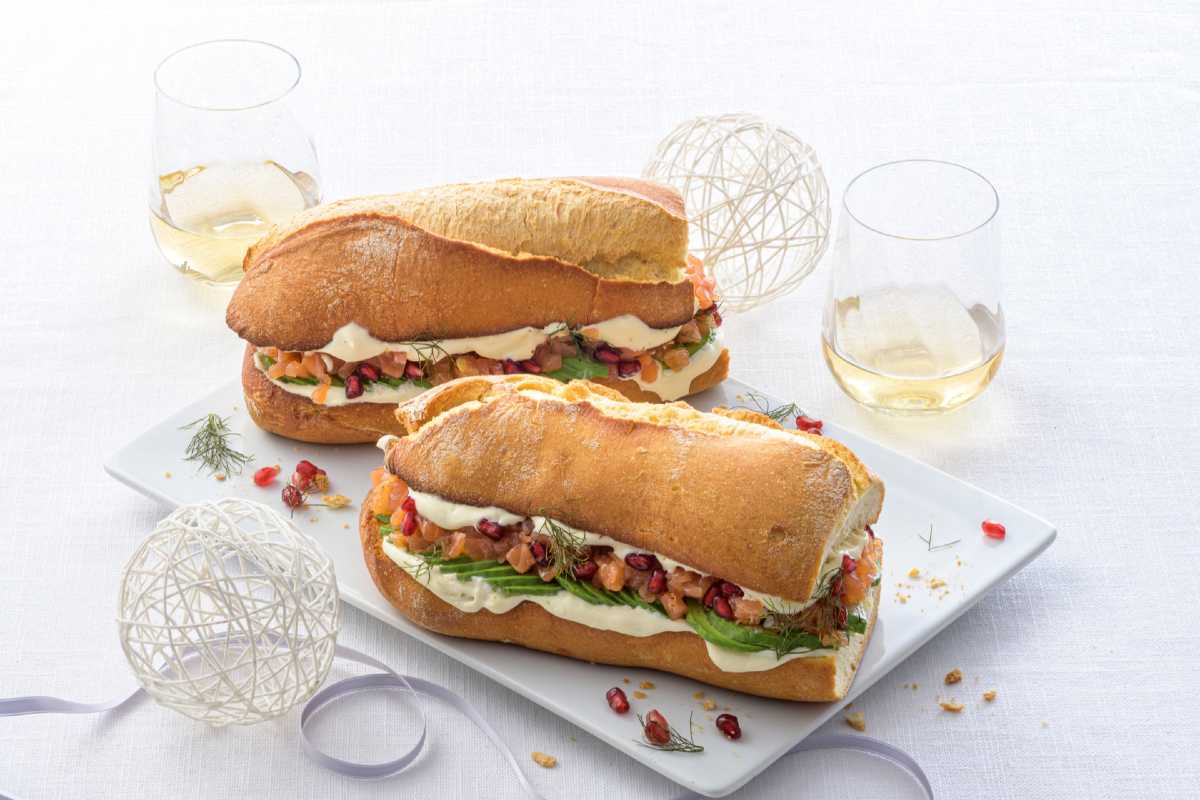 Demi-Baguette mit Lachs