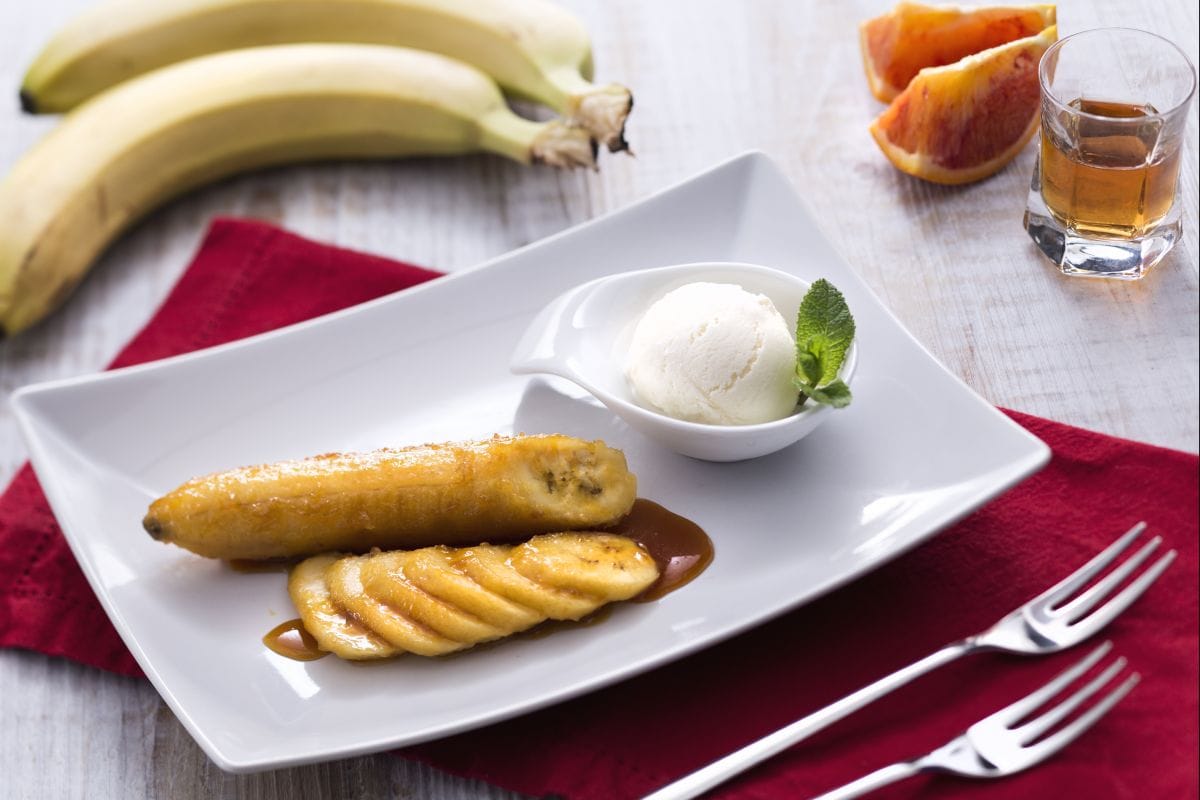 Flambierte Bananen