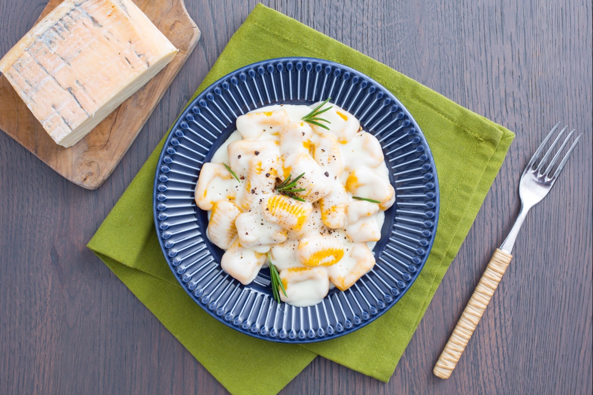 Kürbisgnocchi mit Taleggiosauce