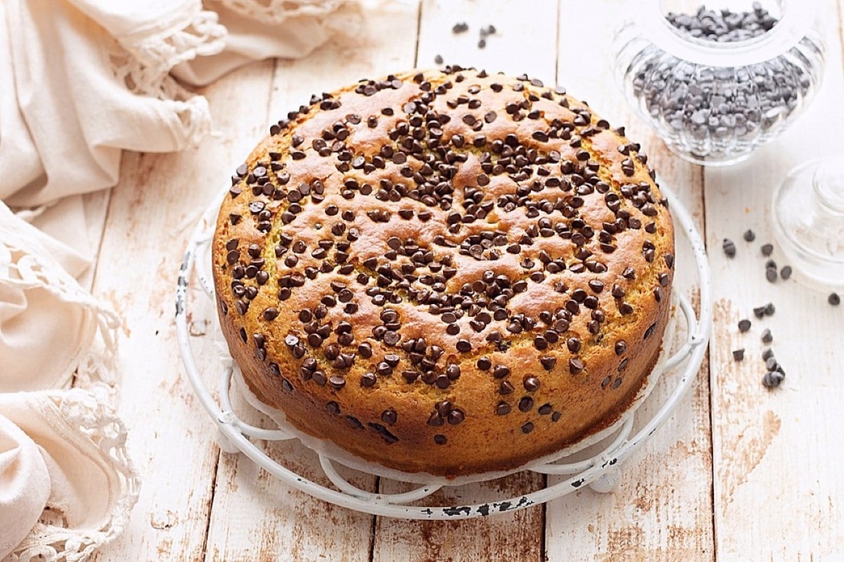 Kuchen mit Schokoladenstückchen