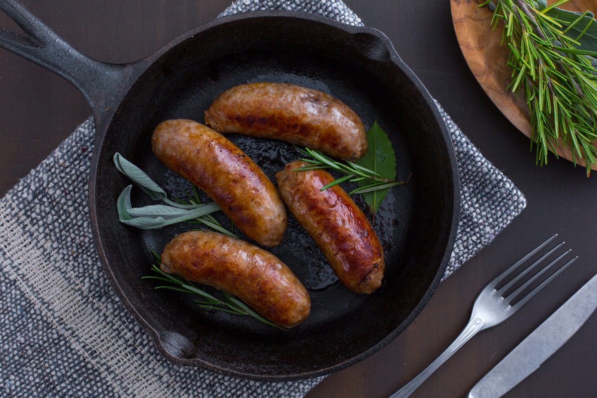 Wurst in der Pfanne