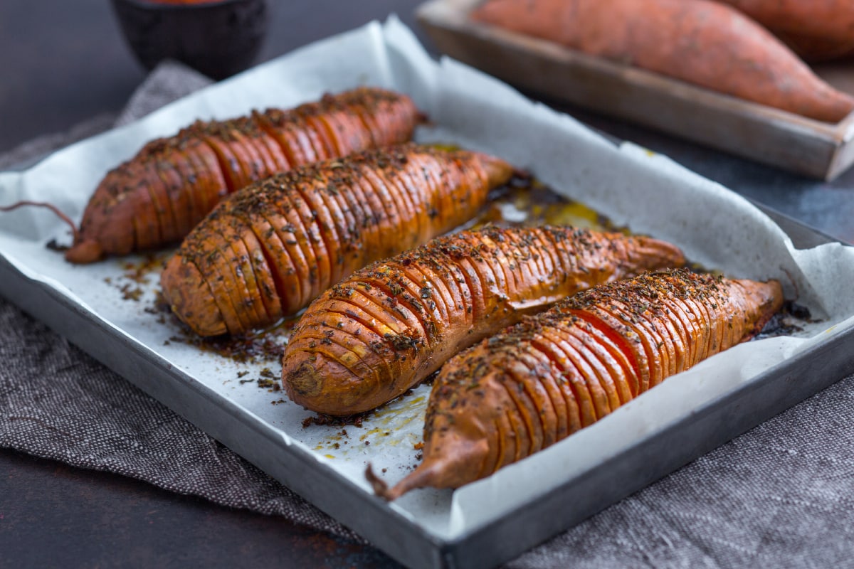 Süßkartoffeln aus dem Ofen