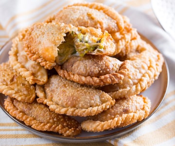 Empanadas mit Gorgonzola und Lauch