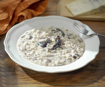 Risotto mit Zwiebeln und Gorgonzola