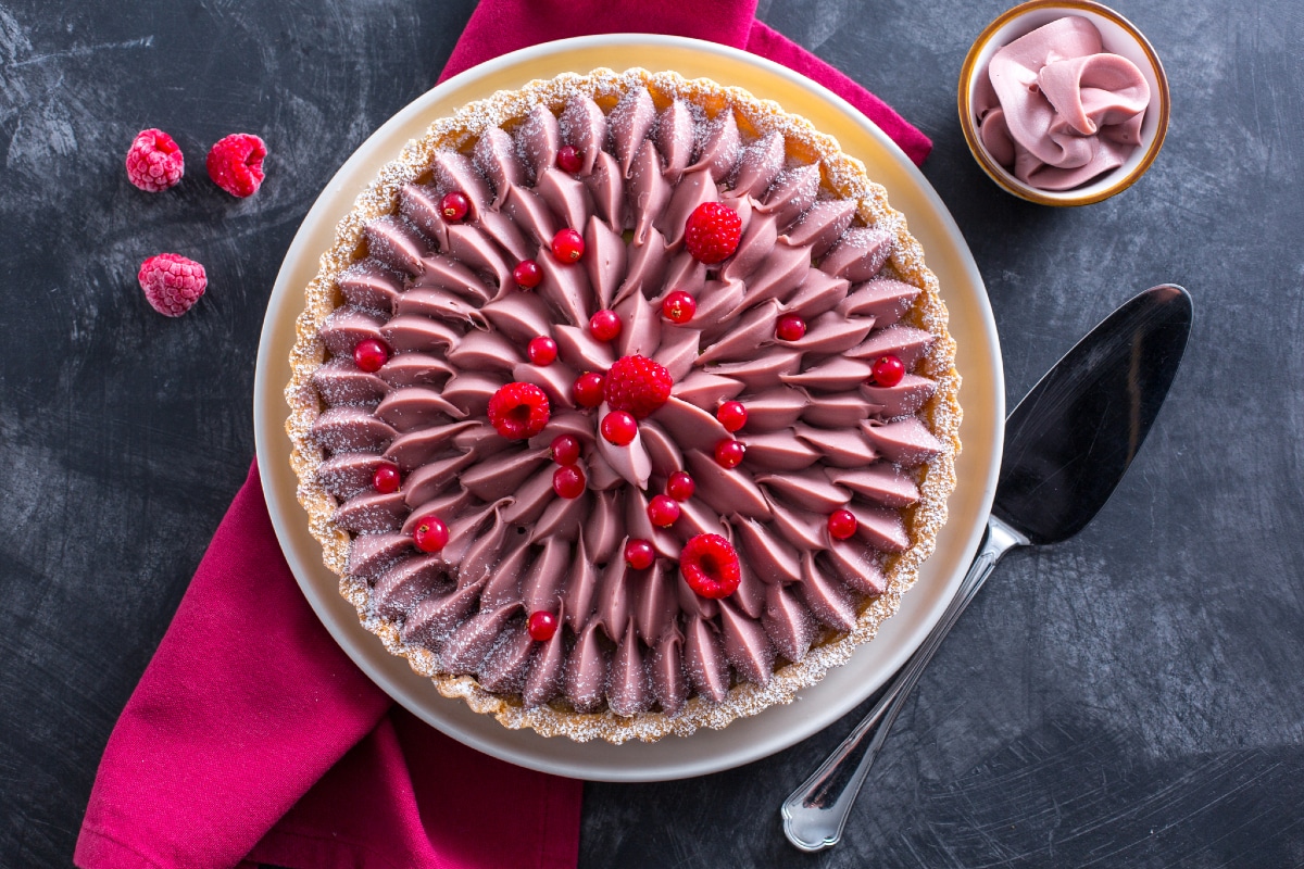 Tarte mit Ruby-Schokolade