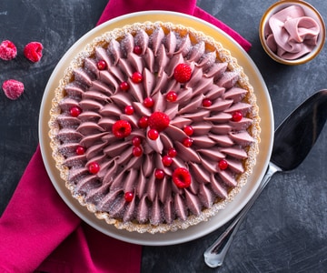 Tarte mit Ruby-Schokolade
