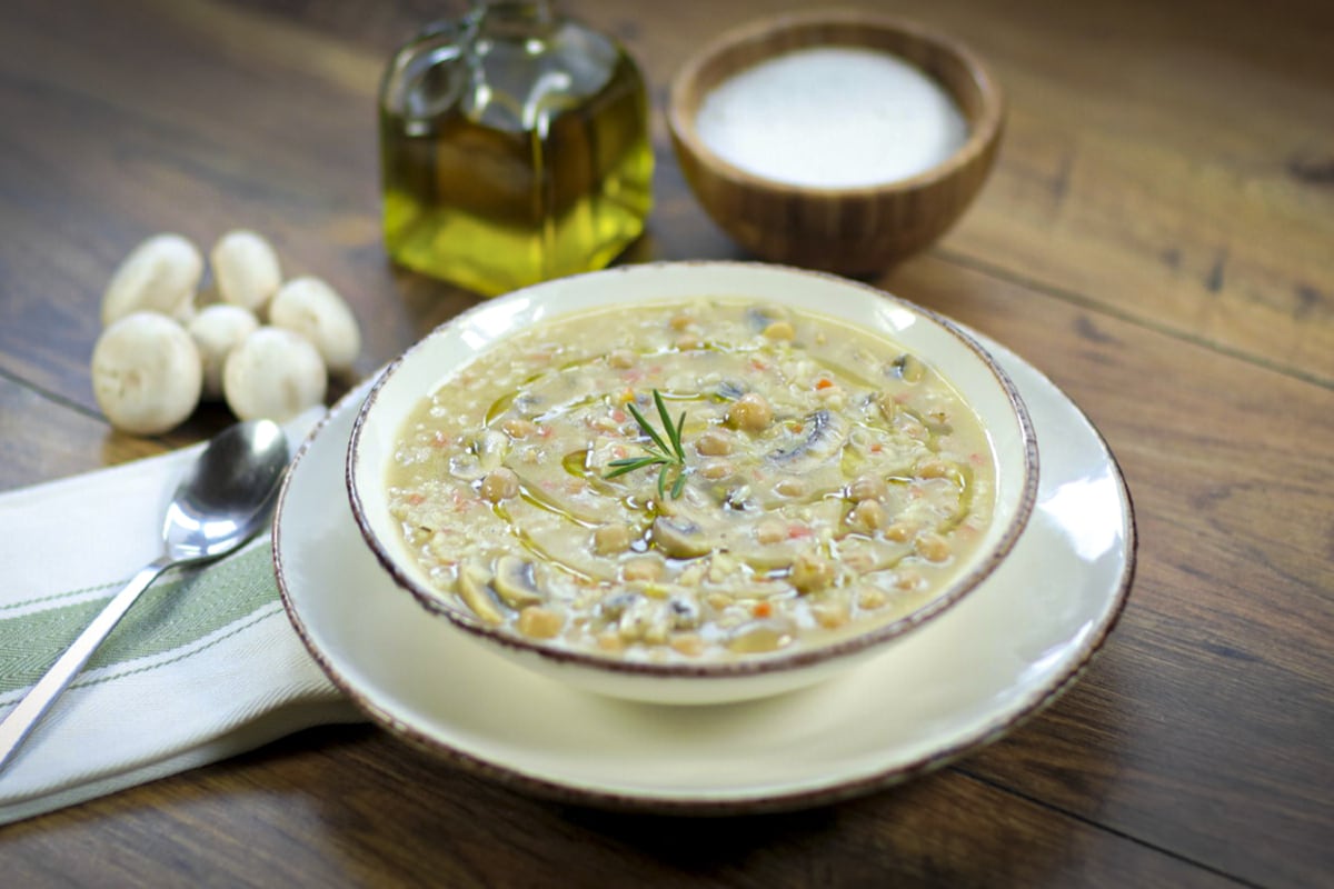 Reis- und Kichererbsensuppe