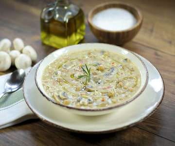 Reis- und Kichererbsensuppe