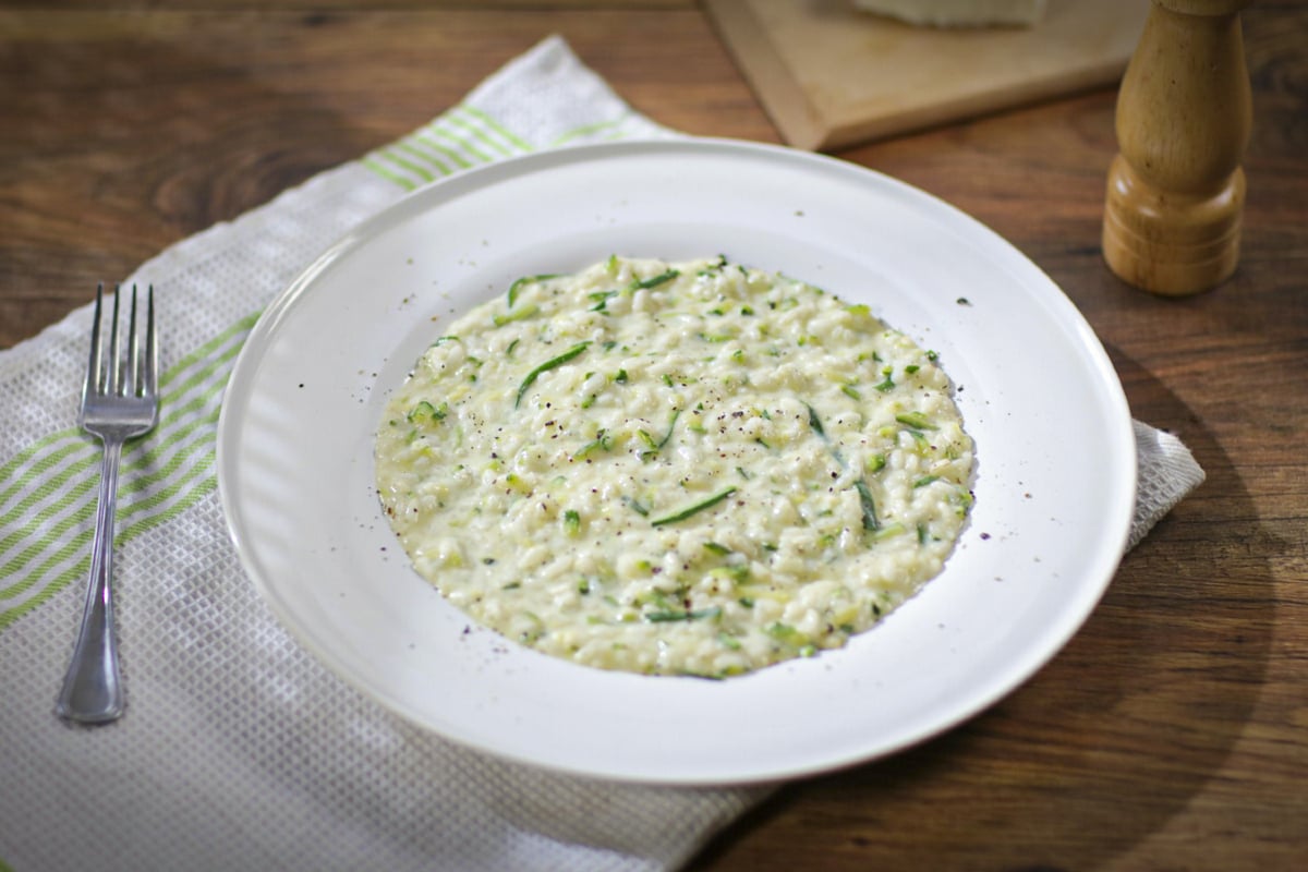 Risotto mit Zucchini und Stracchino