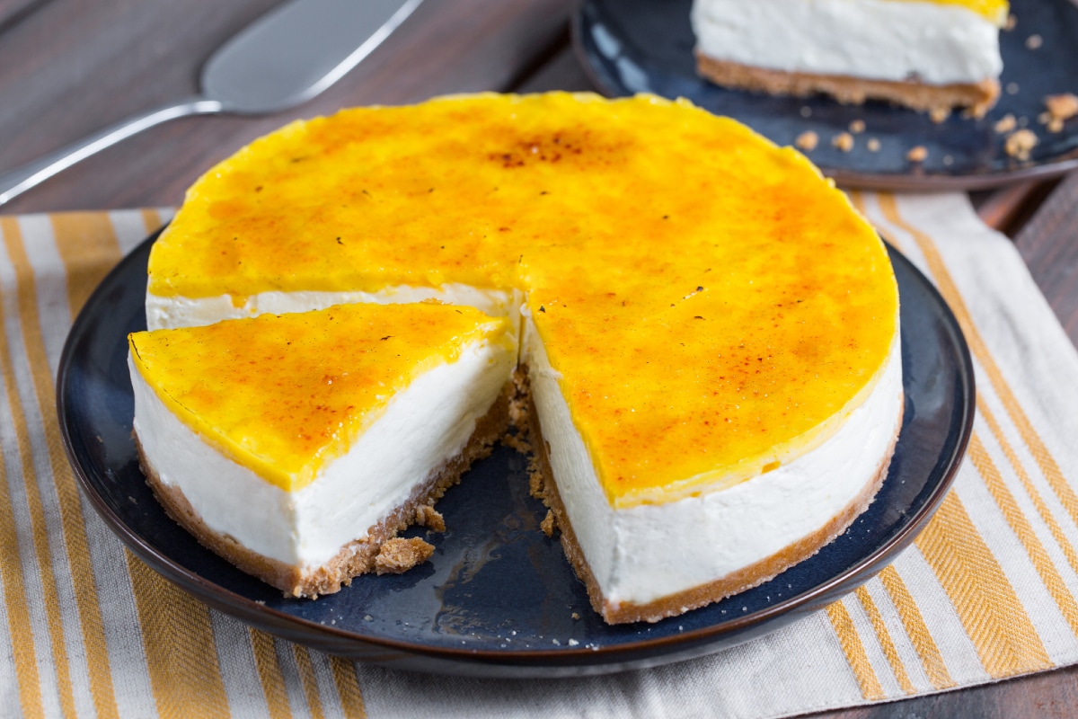 Käsekuchen mit Crème Brûlée